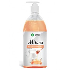 GraSS 126101 MILANA Жидкое крем-мыло молоко и мед с дозатаром 1л
